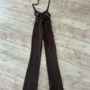 Brown Women's Workout Jumpsuit